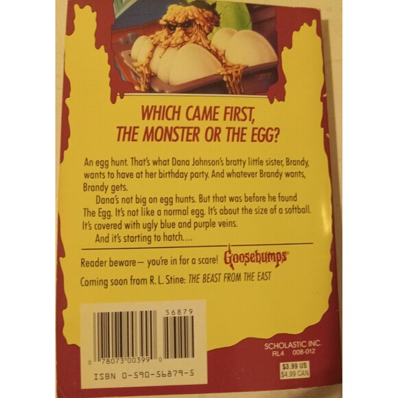 R.L. Stine's Goosebumps Book #42 Egg Monsters From Mars Preowned - Picture 3 of 11